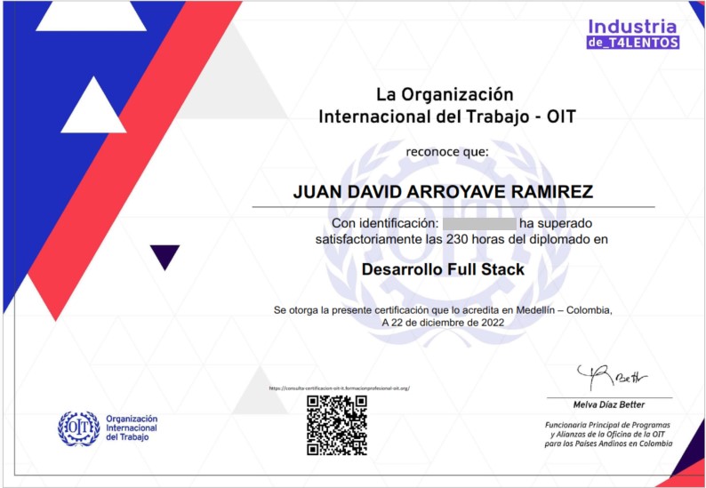 OIT Certificate